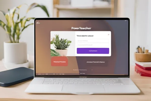 PowerTeacher login page designed for teachers, showcasing a simple and intuitive login interface.